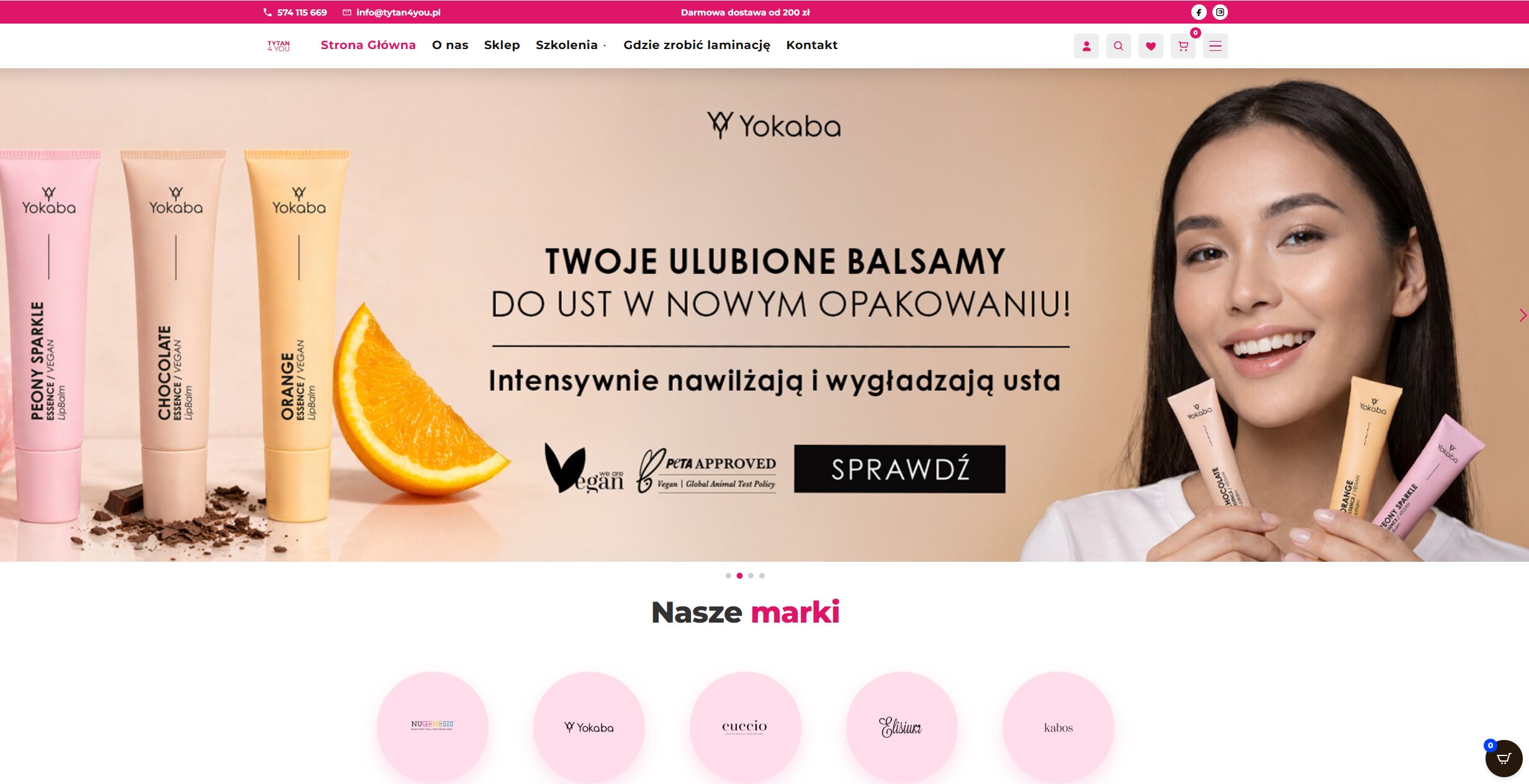 Strona tytan4you.pl, realizacja KWS-IT