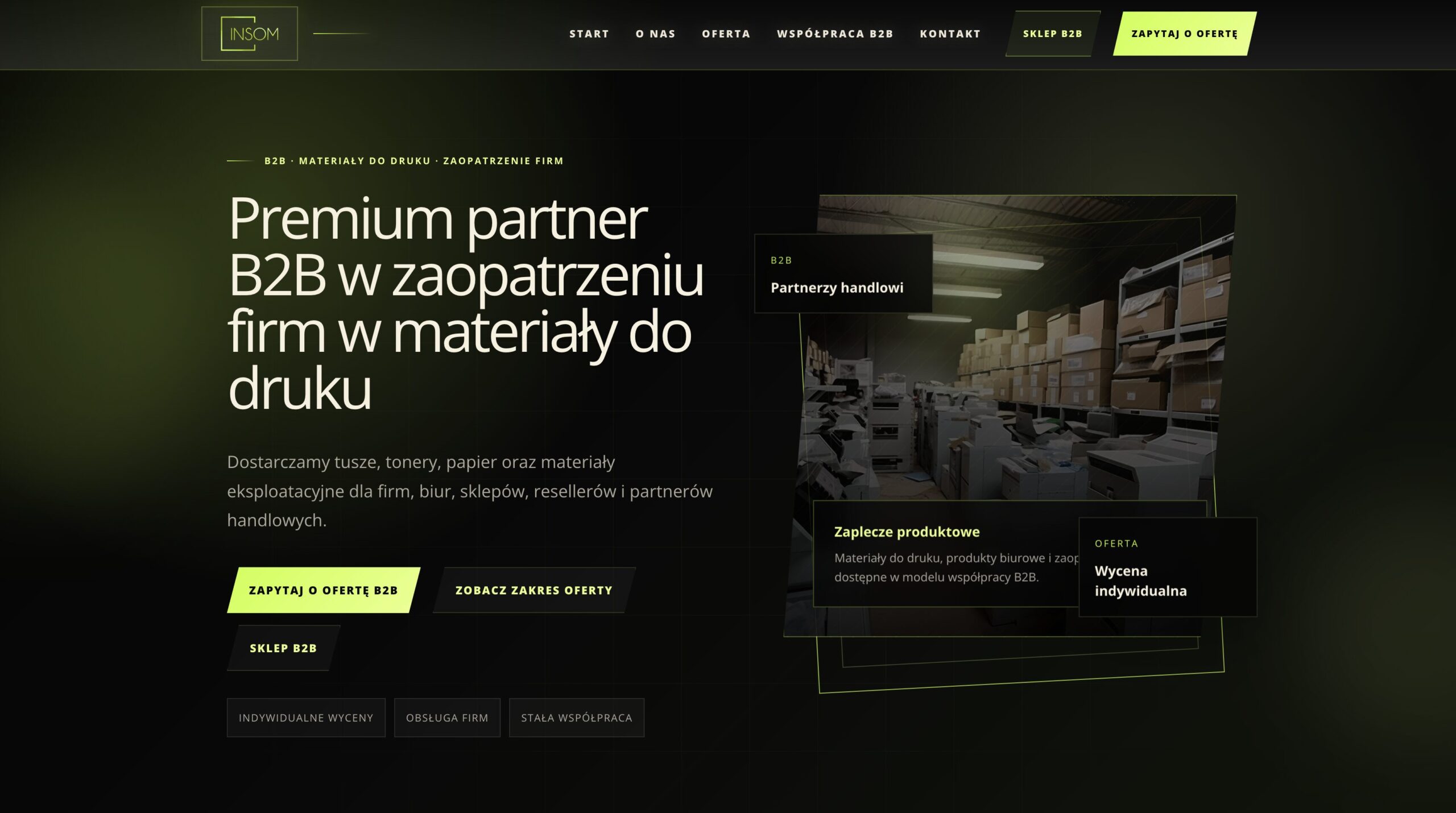 Strona insom.pl, realizacja KWS-IT