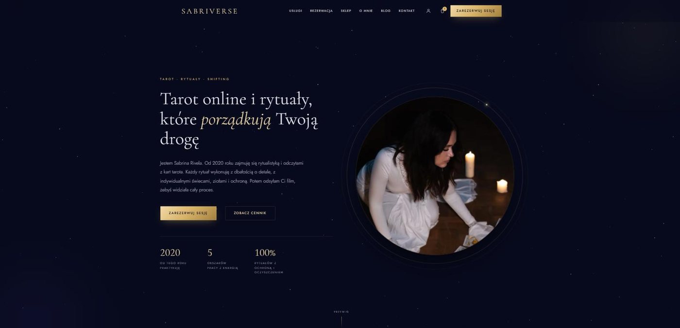 Strona sabriverse.pl, realizacja KWS-IT